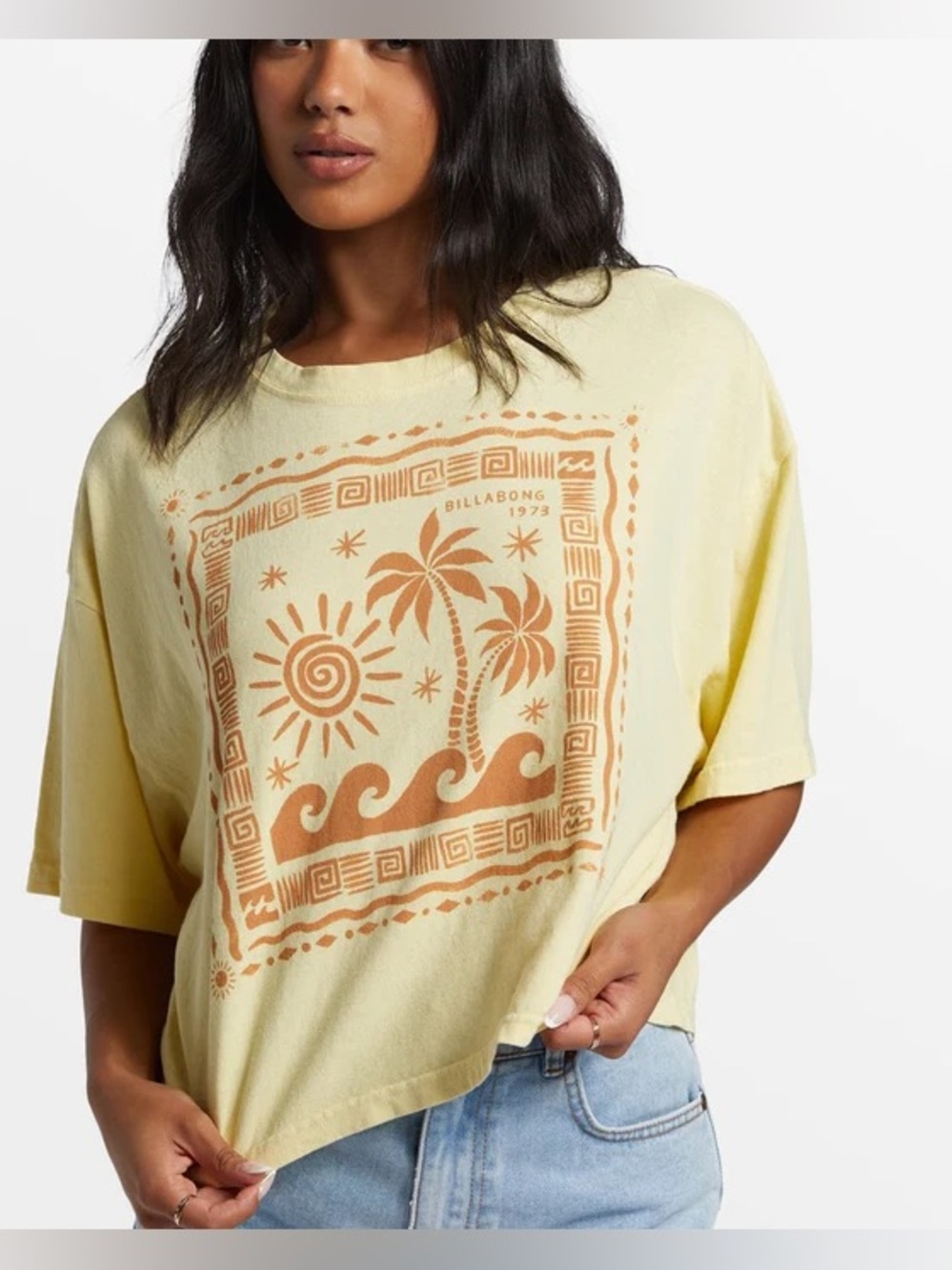 Better Together Cropped Oversized T-Shirt - Mellow Yellow